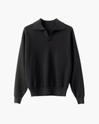 Polo-Pullover aus strukturiertem Strick