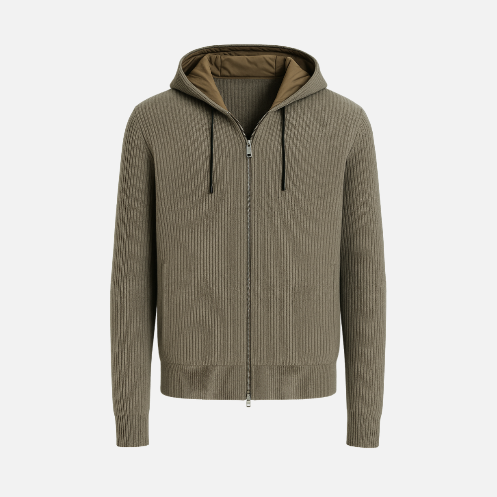 Mason Knit-Hood Zip Jacket