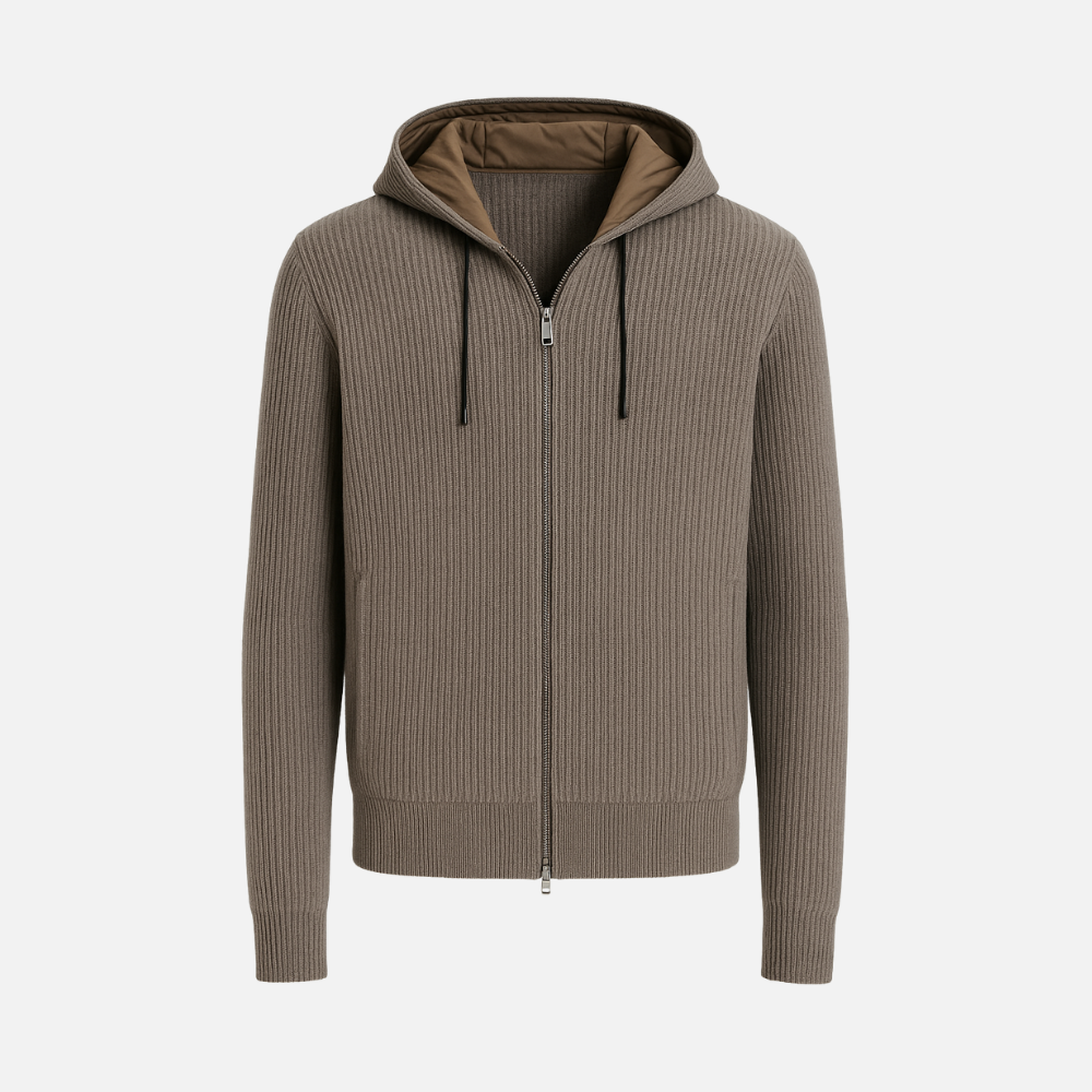 Mason Knit-Hood Zip Jacket