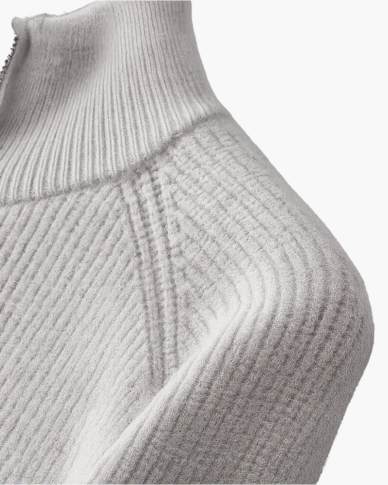 AMLFI Wollweste mit durchgehendem Reißverschluss