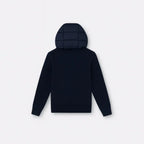 NAVY HOODED CARDIGAN