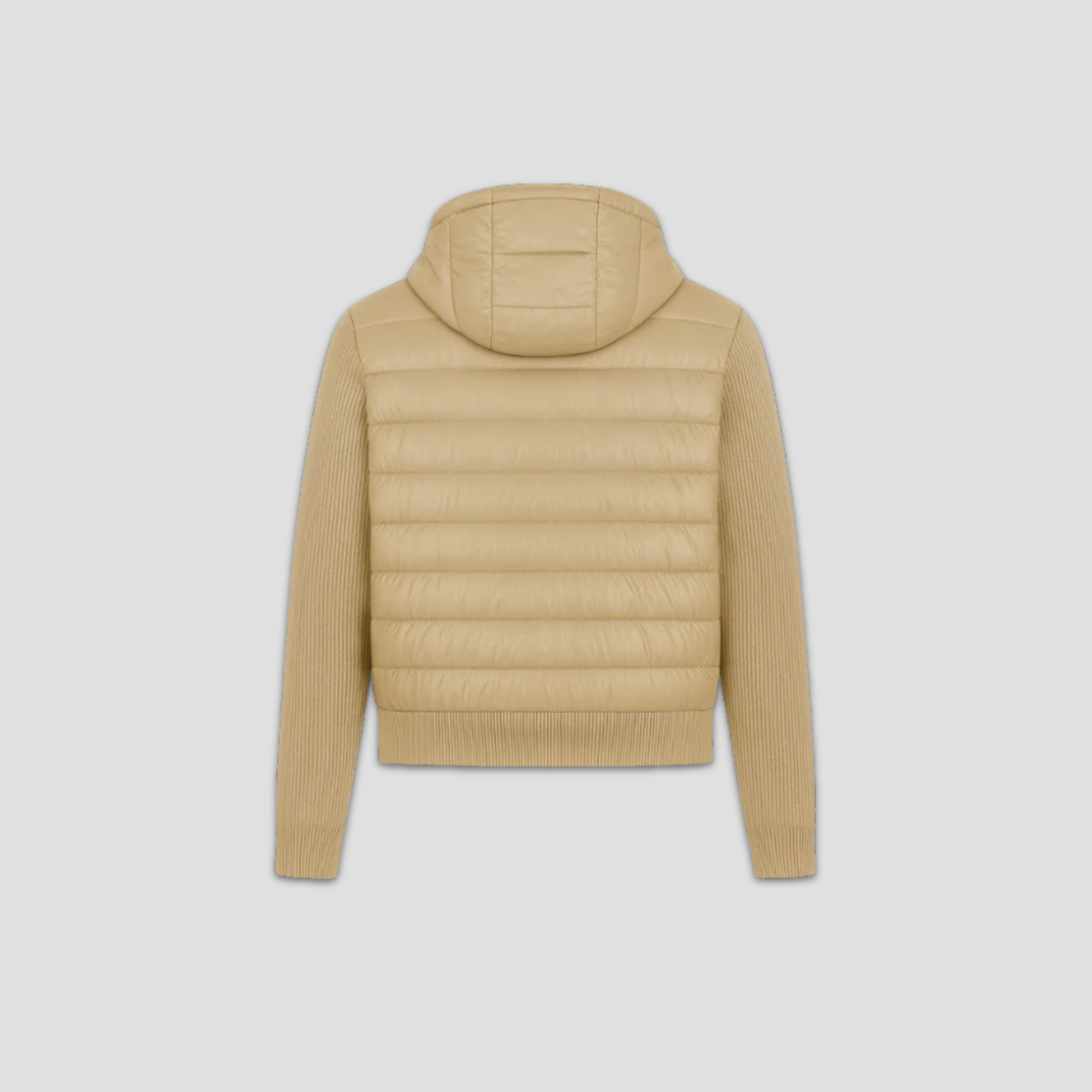 KNIT ZIP CARDIGAN - BEIGE
