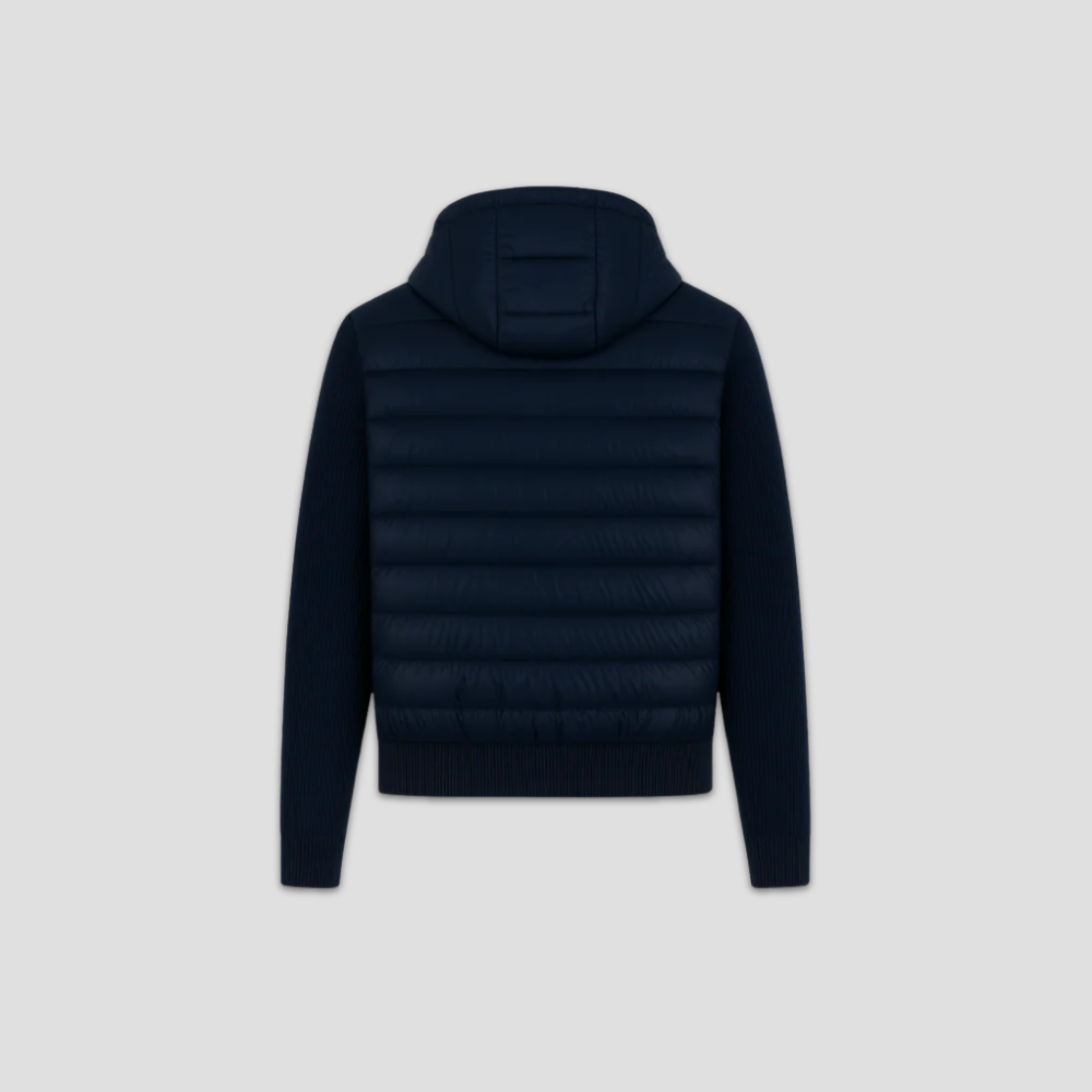 KNIT ZIP CARDIGAN - NAVY