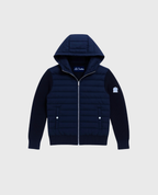 NAVY HOODED CARDIGAN