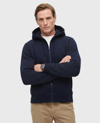 Baumwoll-Hoodie mit durchgehendem Reißverschluss