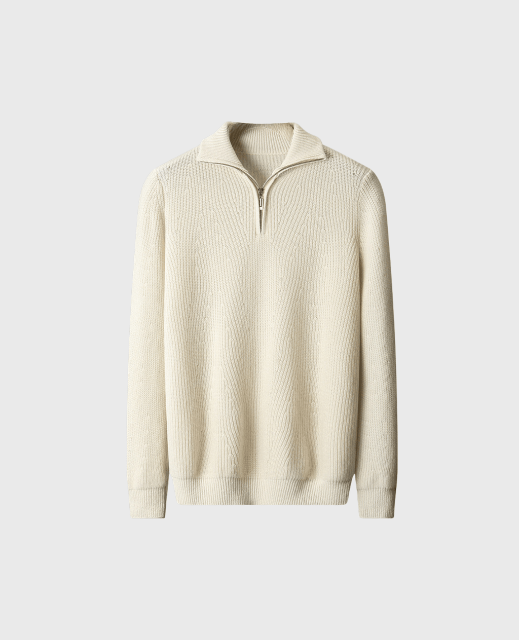 Weißer Half-Zip